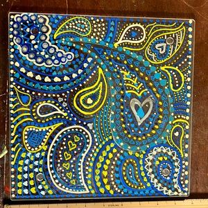 - Hand painted cutting board